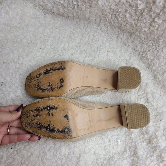 Patricia Green Dylan Chunky Tan Suede Platform Slide Sandals sz 10 - Picture 8 of 10